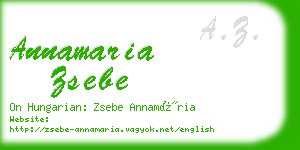 annamaria zsebe business card